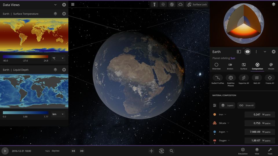 Universe Sandbox 游戏画面