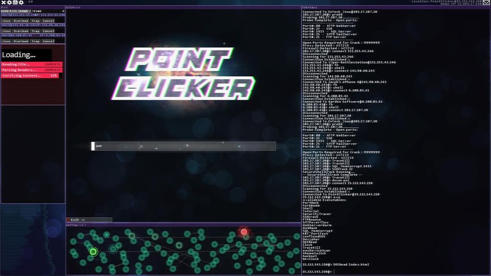 Hacknet 游戏画面