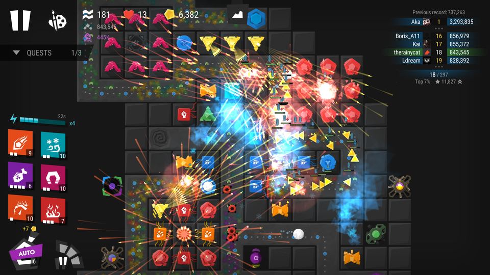 Infinitode 2 - Infinite Tower Defense 游戏画面