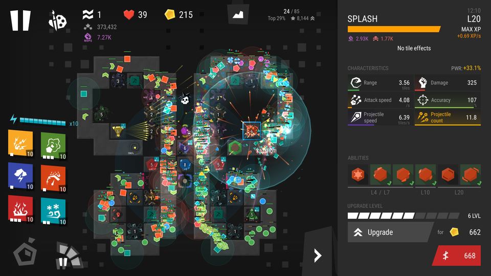 Infinitode 2 - Infinite Tower Defense 游戏画面